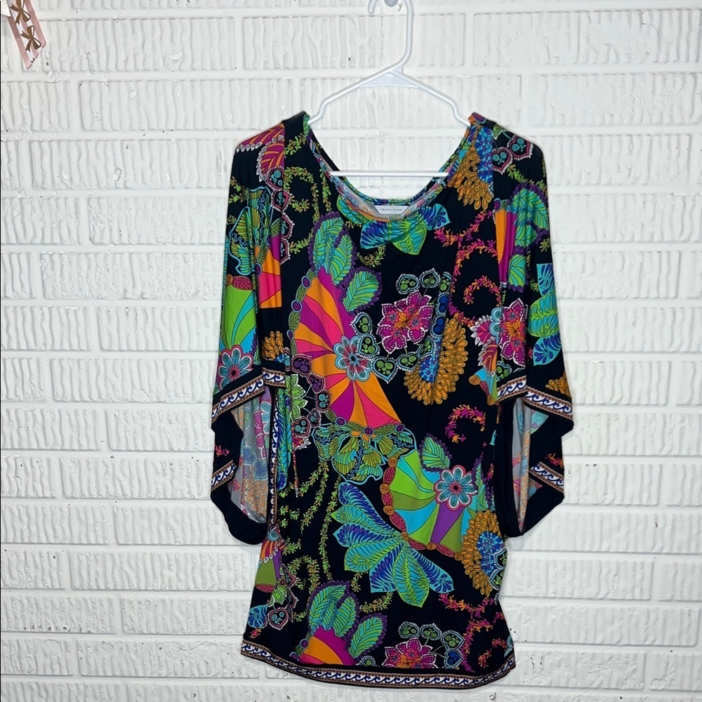 Trina Turk Colorful Floral Patterned Tunic